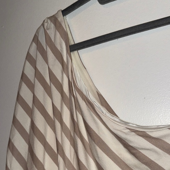 White House Black Market Striped One-Shoulder Top - Picture 4 of 5